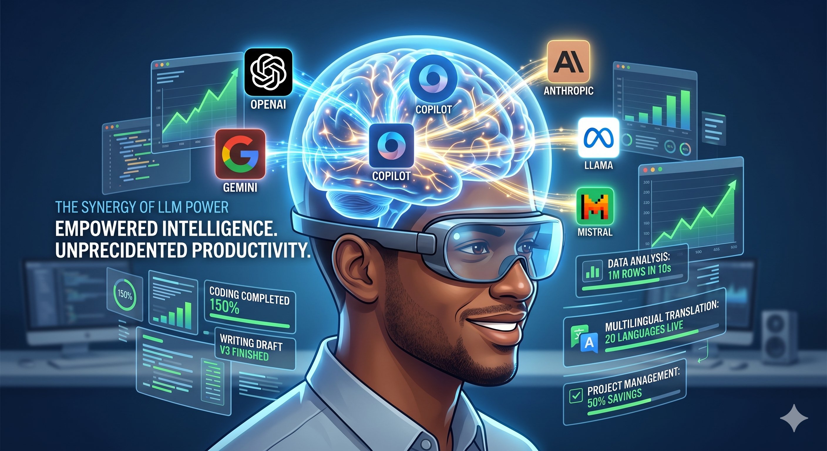 AI and LLM platforms, OpenAI, Anthropic, Gemini, Copilot, Llama, Mistral